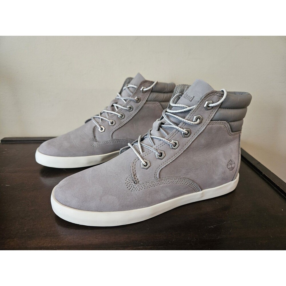 Timberland Dausette Boots Women Grey Sneaker Shoes Nubuck Leather High Top Sz 8